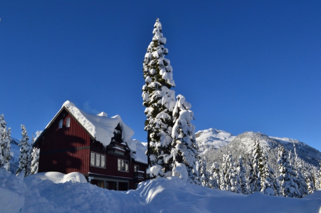 Trabajamos en este Lodge en invierno, Callaghan Valley, BC.